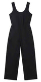 THINKING MU Raflesia seersucker jumpsuit black women