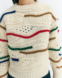 THINKING MU Candela knitted macrame jumper multicolour women