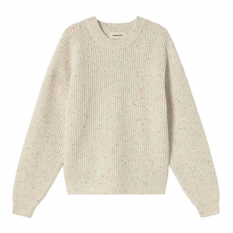 THINKING MU Carmen knitted jumper ecru women