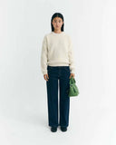 THINKING MU Carmen knitted jumper ecru women