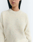 THINKING MU Carmen knitted jumper ecru women