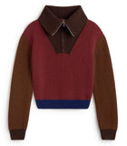 THINKING MU Tanit jumper brown block women