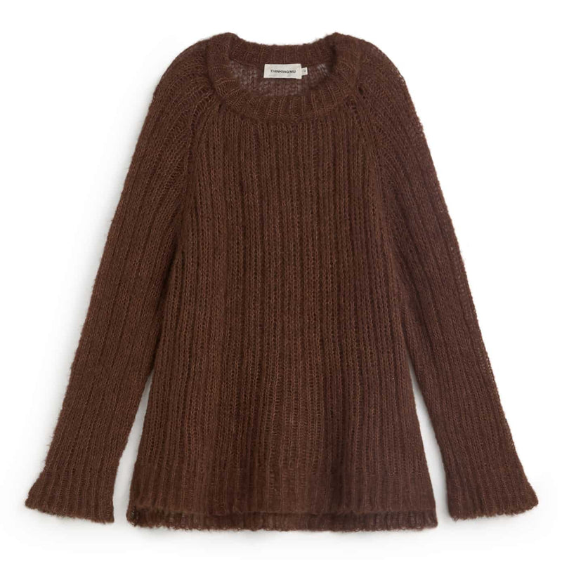 THINKING MU Amal jumper brown women