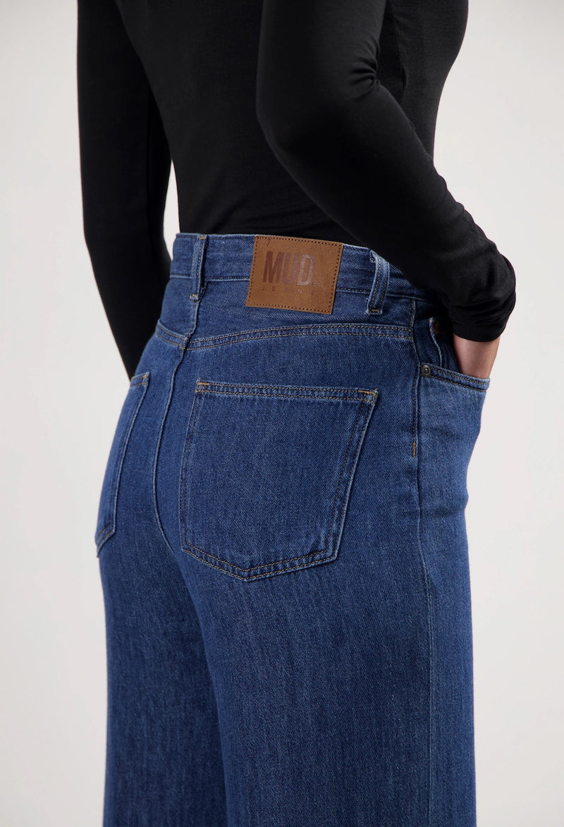 MUD JEANS Sara high loose FLOW jeans stone indigo women
