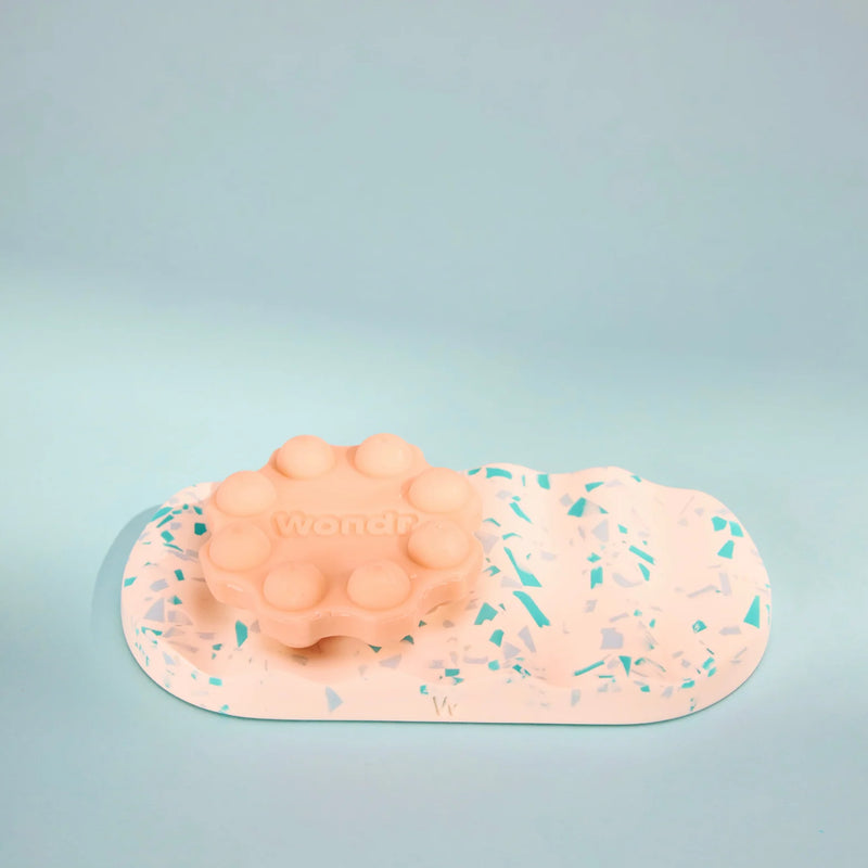 WONDR Terazzo bar holder blue