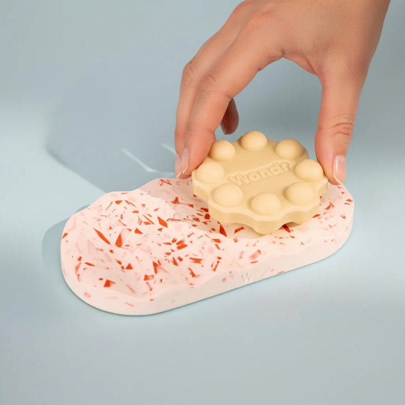 WONDR Terazzo bar holder red pink