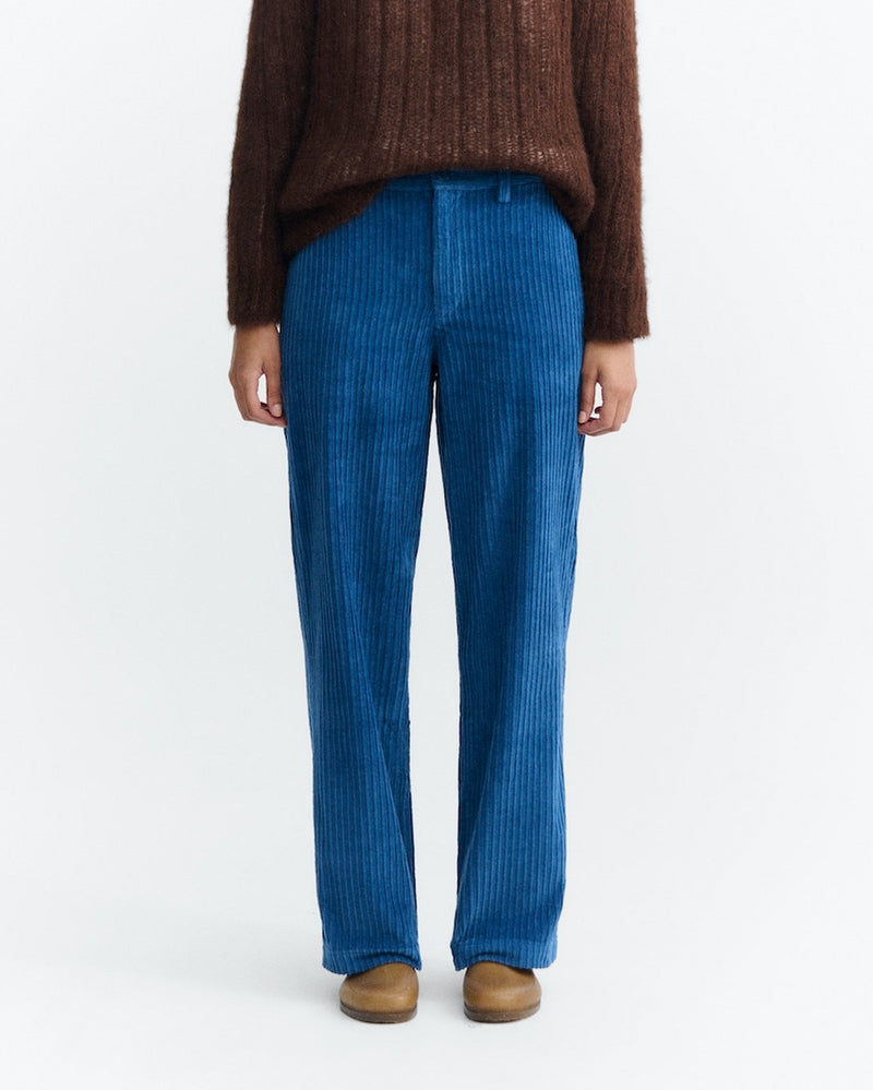 THINKING MU Serena corduroy pants delft blue women
