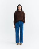 THINKING MU Serena corduroy pants delft blue women