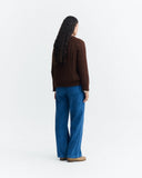 THINKING MU Serena corduroy pants delft blue women