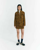 THINKING MU Kimmy corduroy skirt light oak women