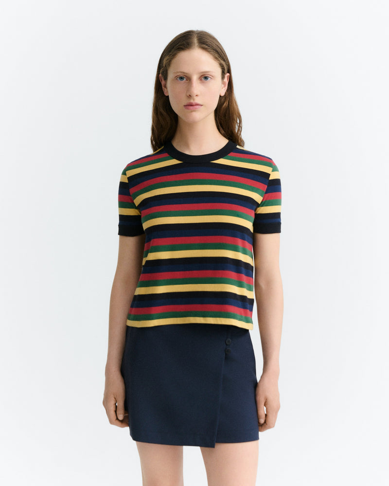 THINKING MU Zowie R striped t-shirt multicolour women