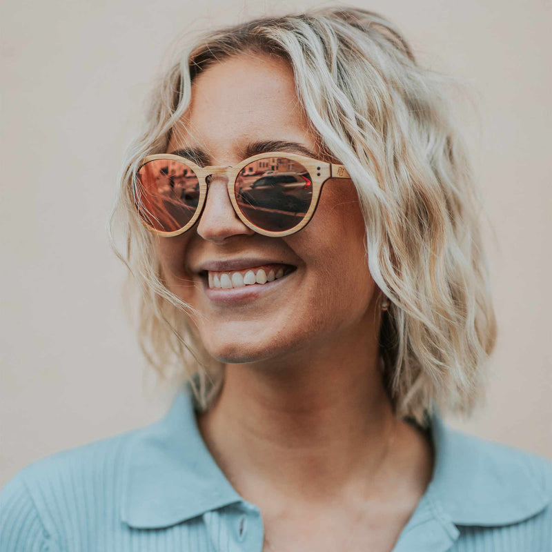 AARNI Wynn sunglasses alder rose gold lenses