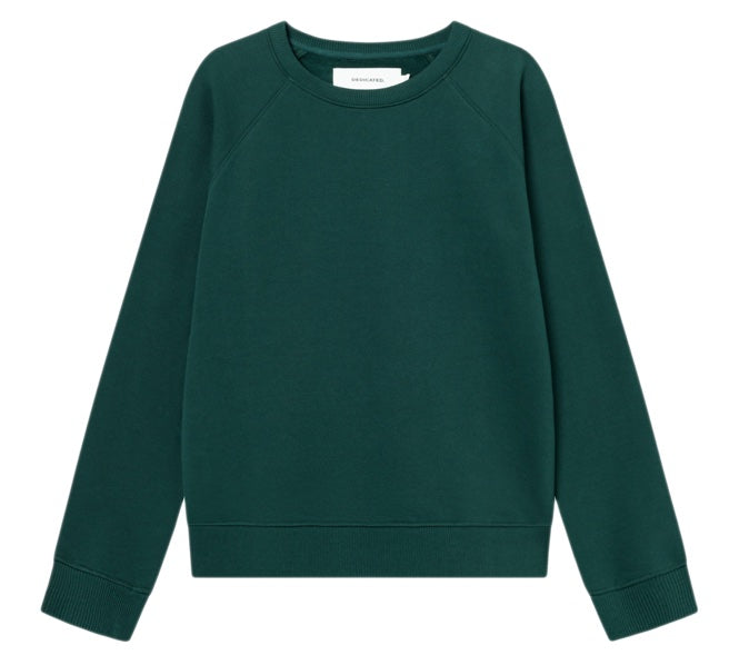 DEDICATED Ystad raglan base sweatshirt dark green women