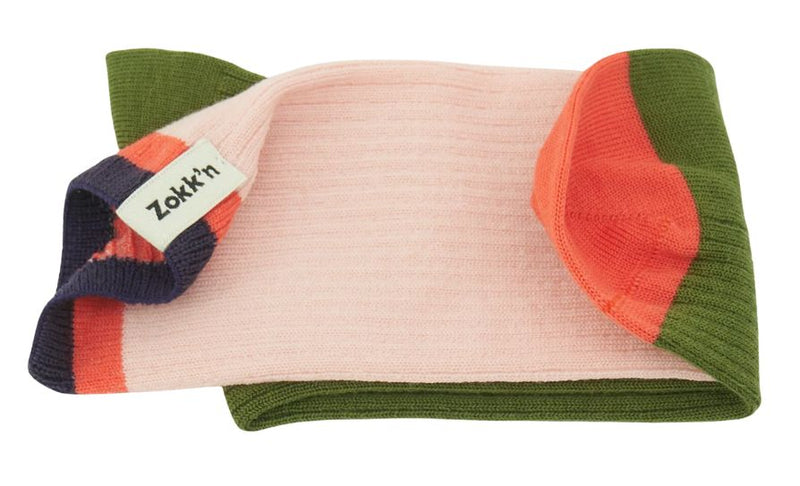 Zokk'n Colette SINGLE SOCK olive and pink
