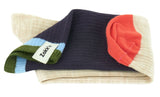 Zokk'n Herman SINGLE SOCK ecru and charcoal