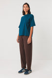 SKFK Zuntz-6 GOTS top B8 oxford blue women
