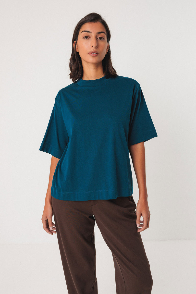 SKFK Zuntz-6 GOTS top B8 oxford blue women