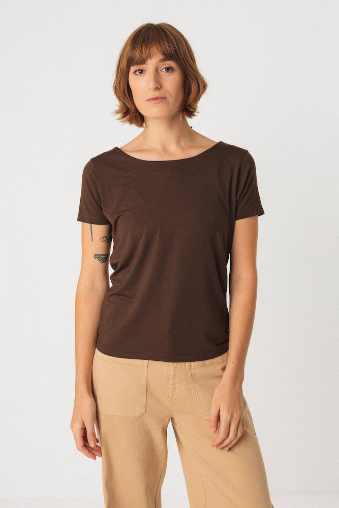 SKFK Zur-6 t-shirt 2B dark brown women