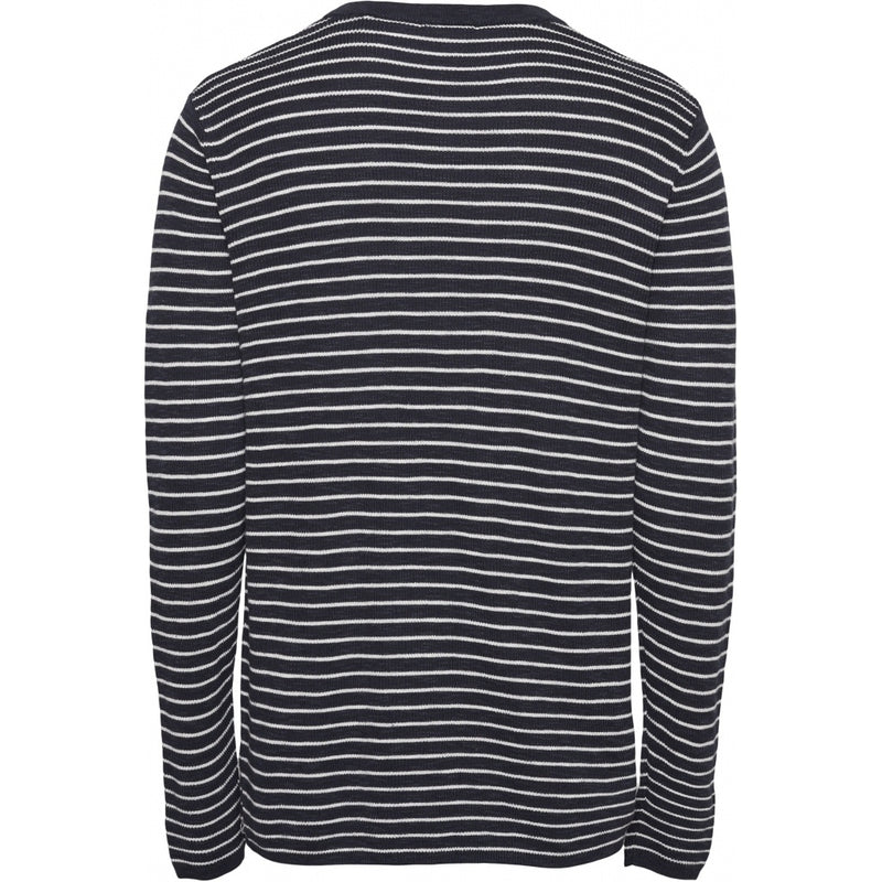 KCA Field striped O-neck tencel knit 80594 Total Eclipse 1001