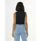 KCA 2010013 High neck rib top 1300 black jet women