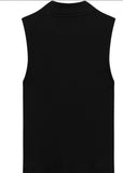 KCA 2010013 High neck rib top 1300 black jet women