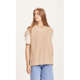 KCA 800031 Myrthe Tencel rib structure vest 1347 safari women