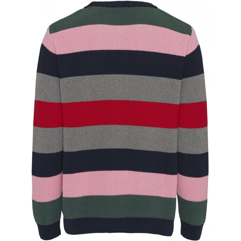 KCA 80589 Valley O-neck striped knit 1293 Scarlet