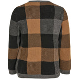 KCA 80663 Pixel checked crew neck wool knit 1300 black jet men