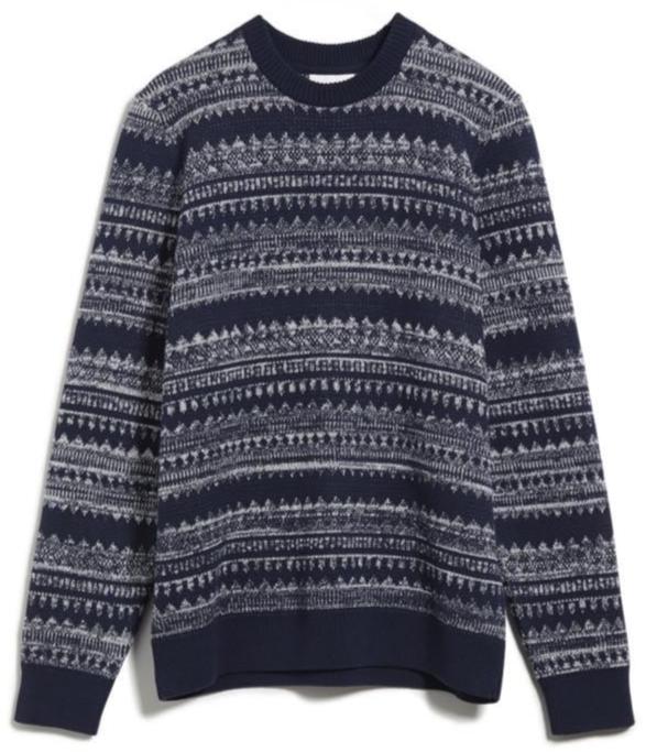 ARMEDANGELS Faair Isle jumper navy ecru