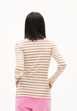 ARMEDANGELS Fatimaa double stripes top cacao undyed women