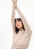 ARMEDANGELS Fatimaa double stripes top cacao undyed women