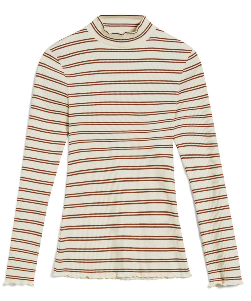 ARMEDANGELS Fatimaa double stripes top cacao undyed women