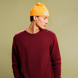 Dedicated Mora Enamel Waffle jumper burgundy