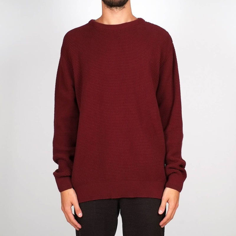 Dedicated Mora Enamel Waffle jumper burgundy