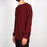 Dedicated Mora Enamel Waffle jumper burgundy