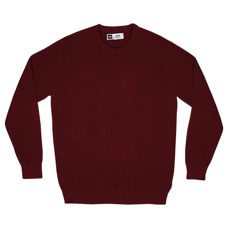 Dedicated Mora Enamel Waffle jumper burgundy