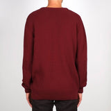 Dedicated Mora Enamel Waffle jumper burgundy