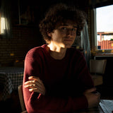 Dedicated Mora Enamel Waffle jumper burgundy