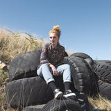 DEDICATED Fredericia shirt bold paisley navy