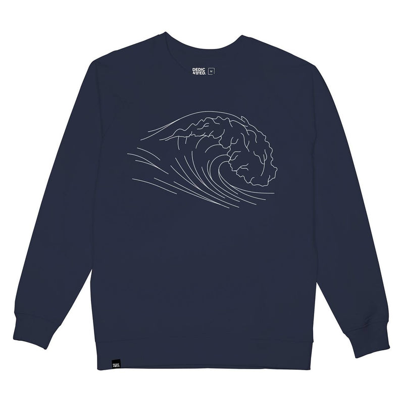 Dedicated Malmoe sweatshirt stitched wave navy