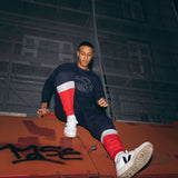 Dedicated Malmoe sweatshirt stitched wave navy