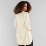 DEDICATED Idre Pointelle knit cardigan off white women