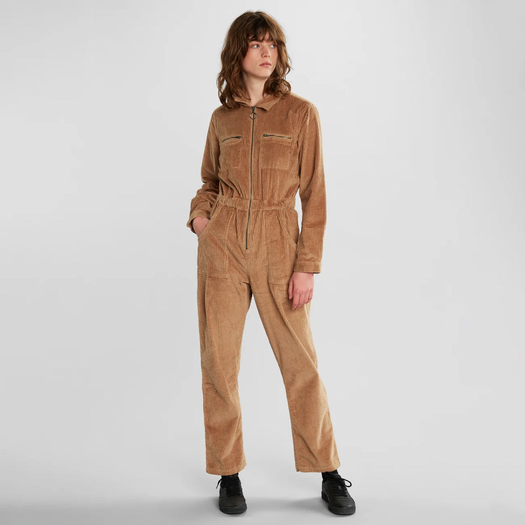 Dedicated Hultsfred corduroy overall tiger brown women