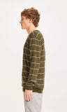 KCA 80623 Forrest o-neck striped Tencel knit 1090 Forrest night men