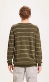KCA 80623 Forrest o-neck striped Tencel knit 1090 Forrest night men
