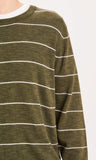 KCA 80623 Forrest o-neck striped Tencel knit 1090 Forrest night men