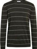 KCA 80623 Forrest o-neck striped Tencel knit 1090 Forrest night men