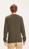 KCA 80646 Field cable crew neck knit 1090 Forrest night