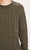 KCA 80646 Field cable crew neck knit 1090 Forrest night