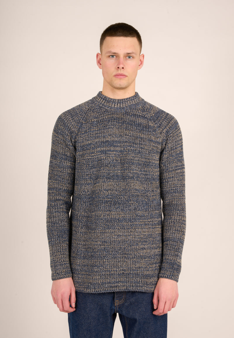 KCA 80660 Twisted yarn rib knit 1361 China blue men